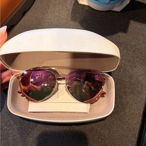 Michael Kors Rose Gold Aviator Sunglasses